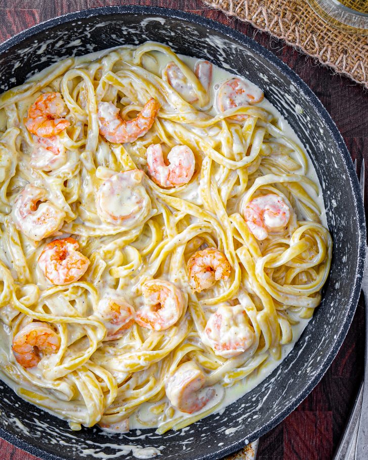 Fettuccine Alfredo With Shrimp