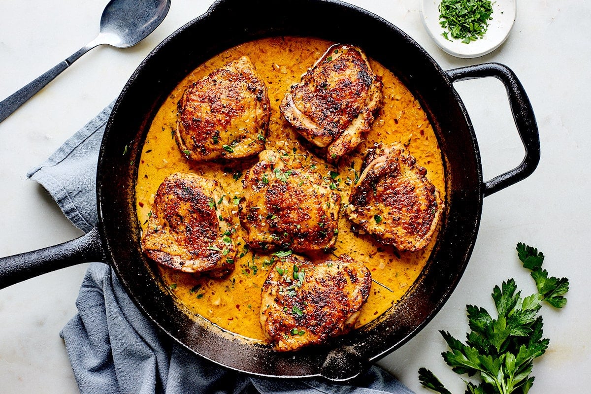 Skillet Chicken Thighs