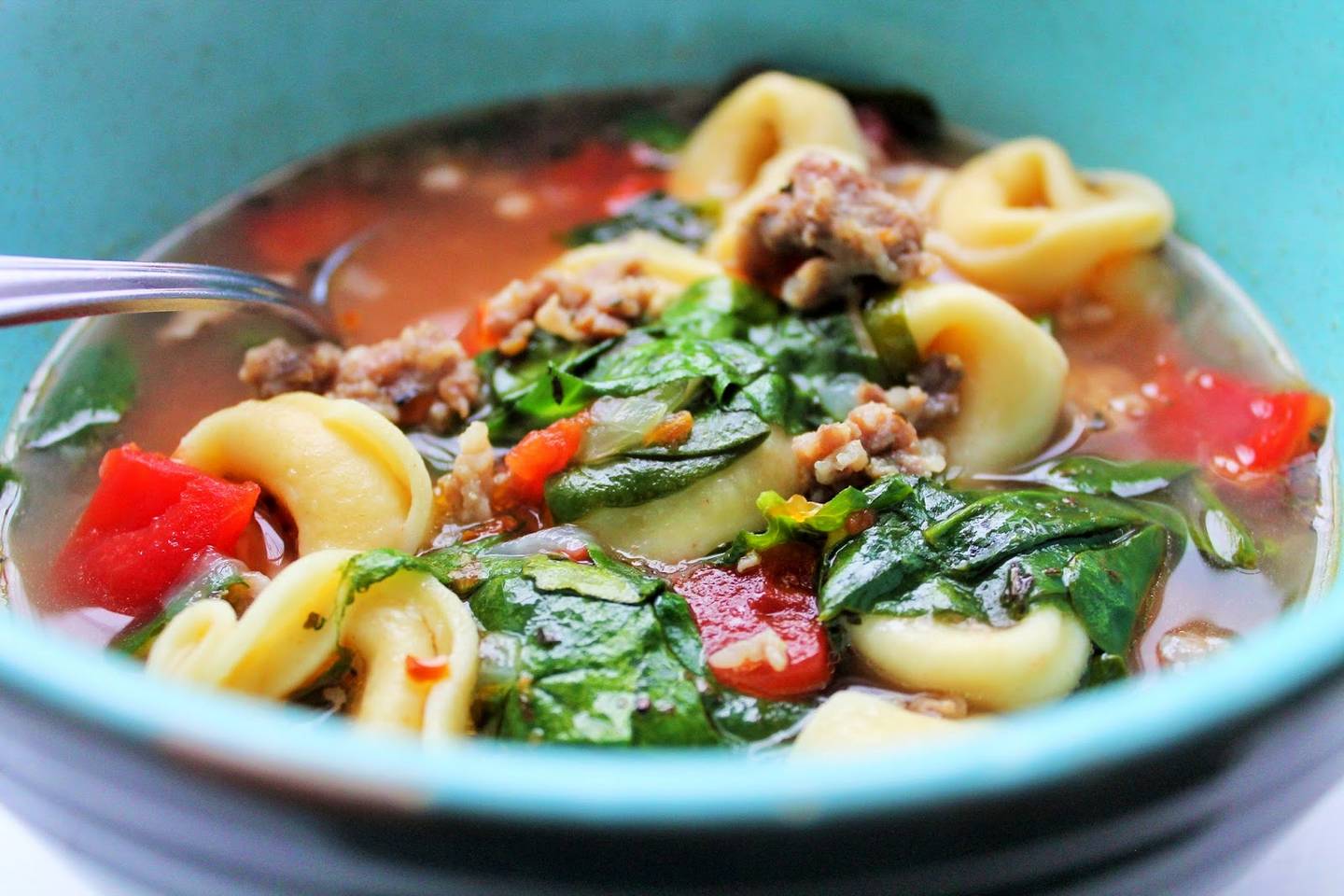 Rustic Italian Tortellini Soup